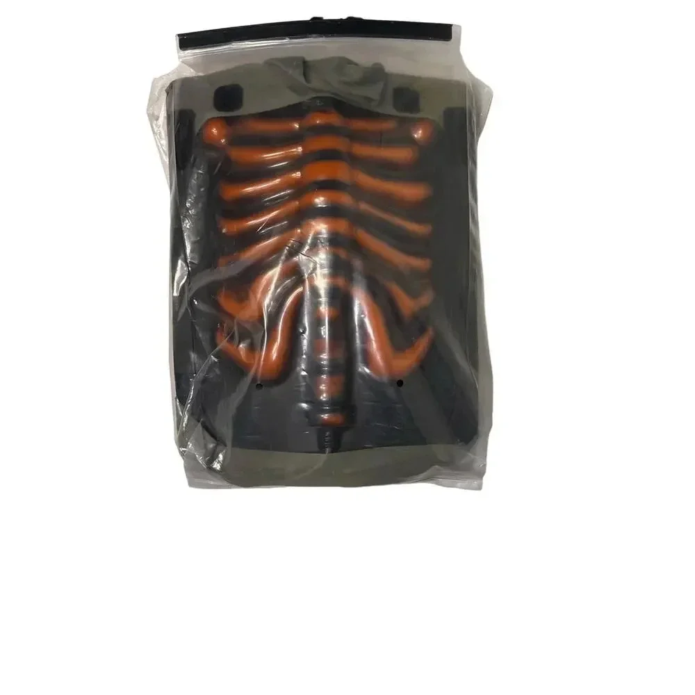 Evil‎ pumpkin skeleton with bleeding heart mask not included boy’s Medium